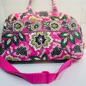 Vera Bradley Rare Retired Bowler Priscilla  Floral Travel Bag